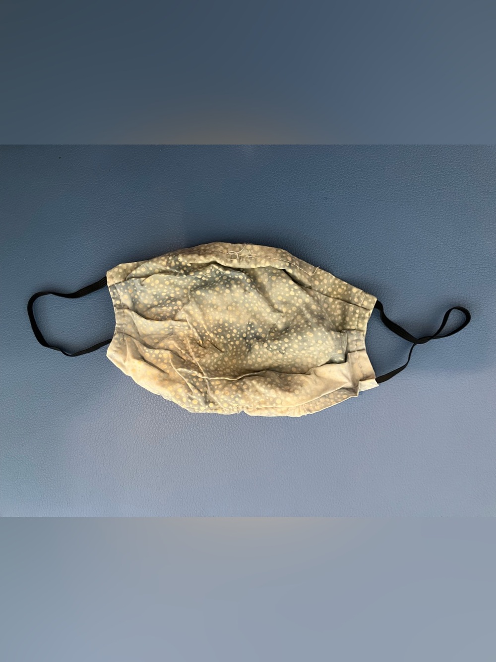Blue Dot Pattern Handmade Face Mask with Filter Pocket